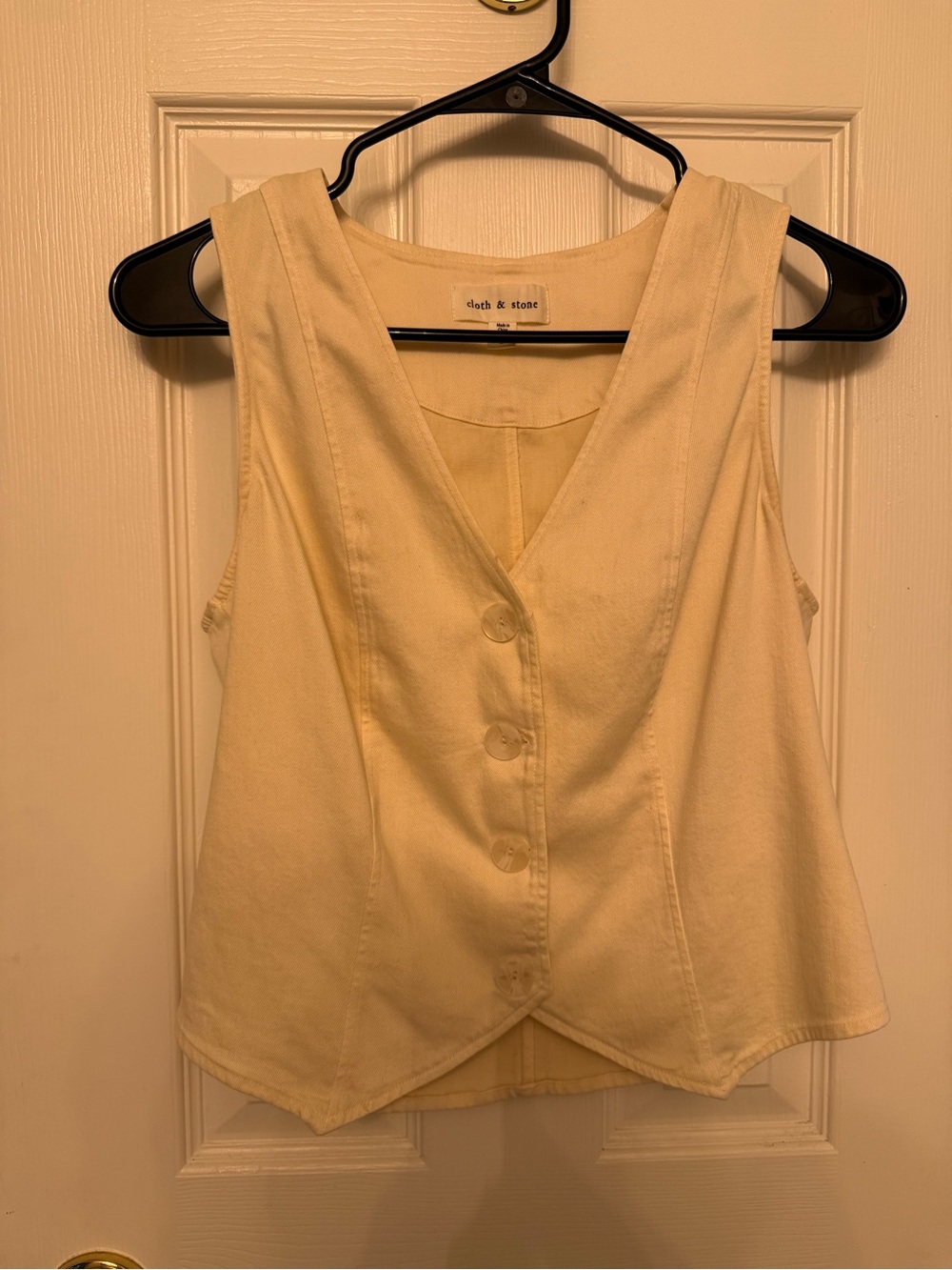 Cloth & Stone Cream Vest Size XS